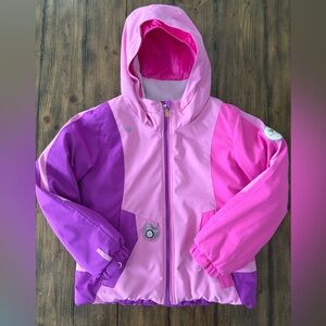 Kids Obermeyer Iris Ski Snow Jacket size 8 Power Pink